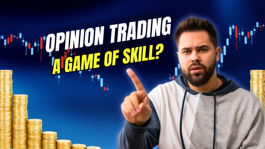 Opinion trading game of skill