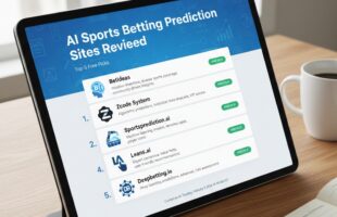 the screen displays best ai sports betting prediction sites